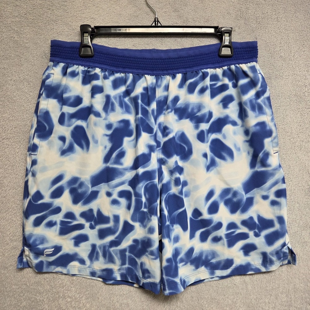 Fabletics Shorts Mens Medium Carbon Blue Charged The Fundamental 7" Lined